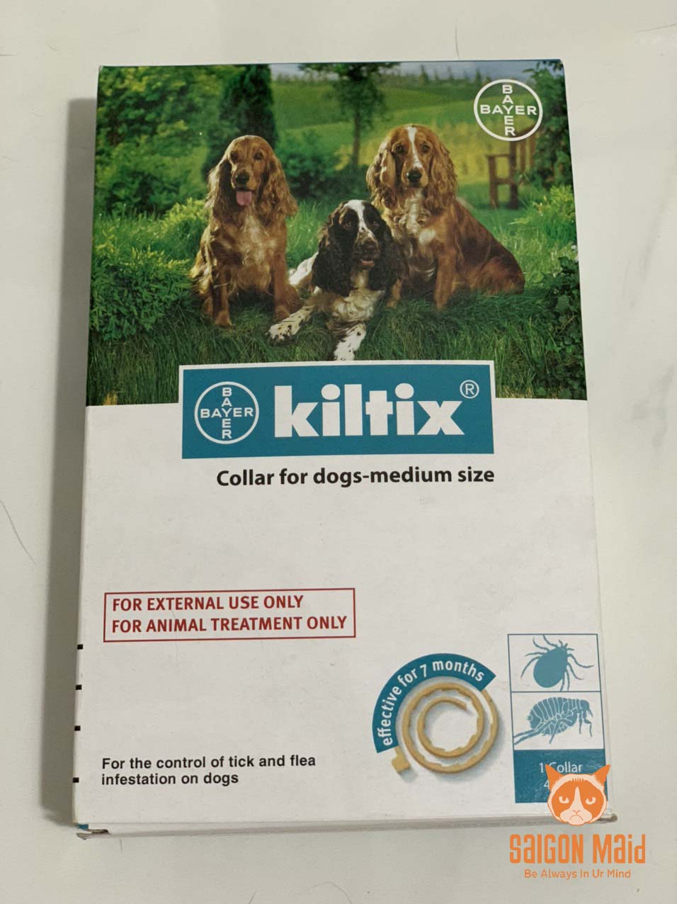 Vòng đeo cổ diệt ve rận cho chó Kiltix ( size medium)