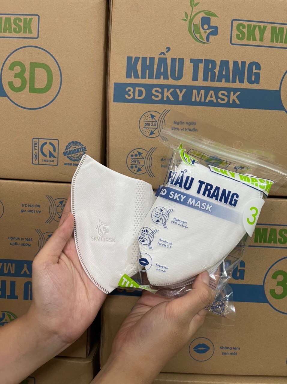 Bịch 20cái khẩu trang 3d skymask 3 lớp