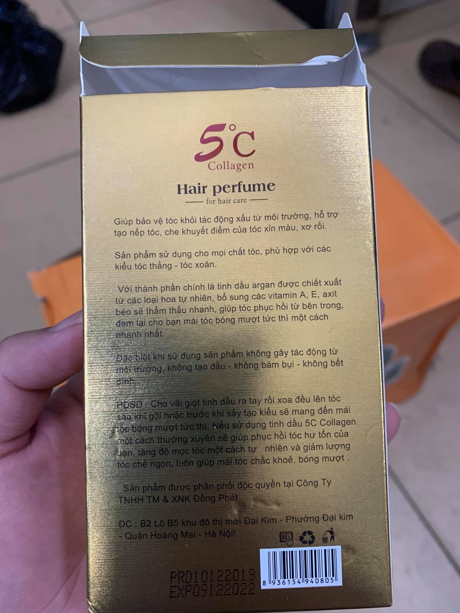 Tinh dầu dưỡng tóc collagen 5C 60ml