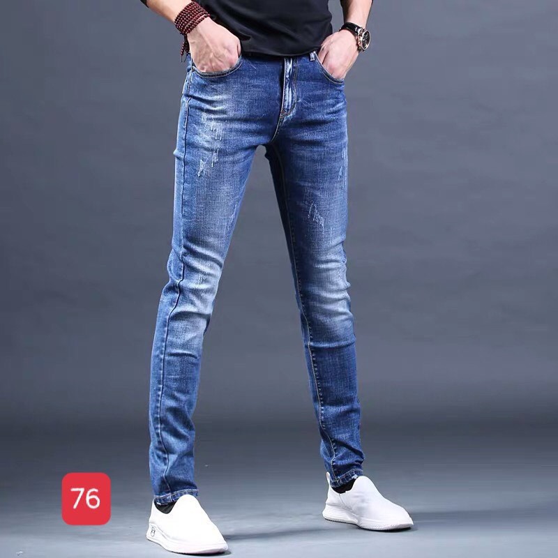 Quần jean nam chất bò cao cấp Jean co dãn 4 chiều cực đẹp form dáng skinny chuẩn_JEANCD215