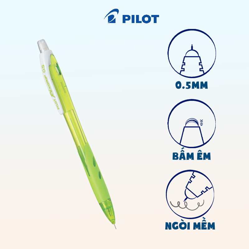 Bút chì bấm Pilot Rexgrip HRG10R-CL-BGD2B
