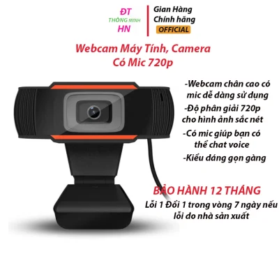 Webcam Máy Tính, Camera Có Mic 720p Cho Laptop Học Online Qua ZOOM, Trực Tuyến - Hội Họp - Gọi Video Hình Ảnh Sắc Nét