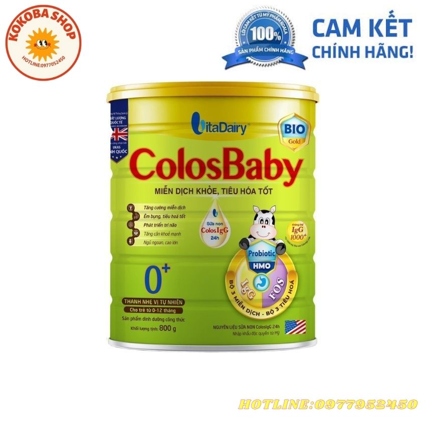 Sữa non colosbaby gold 0+800g iGg 1000+