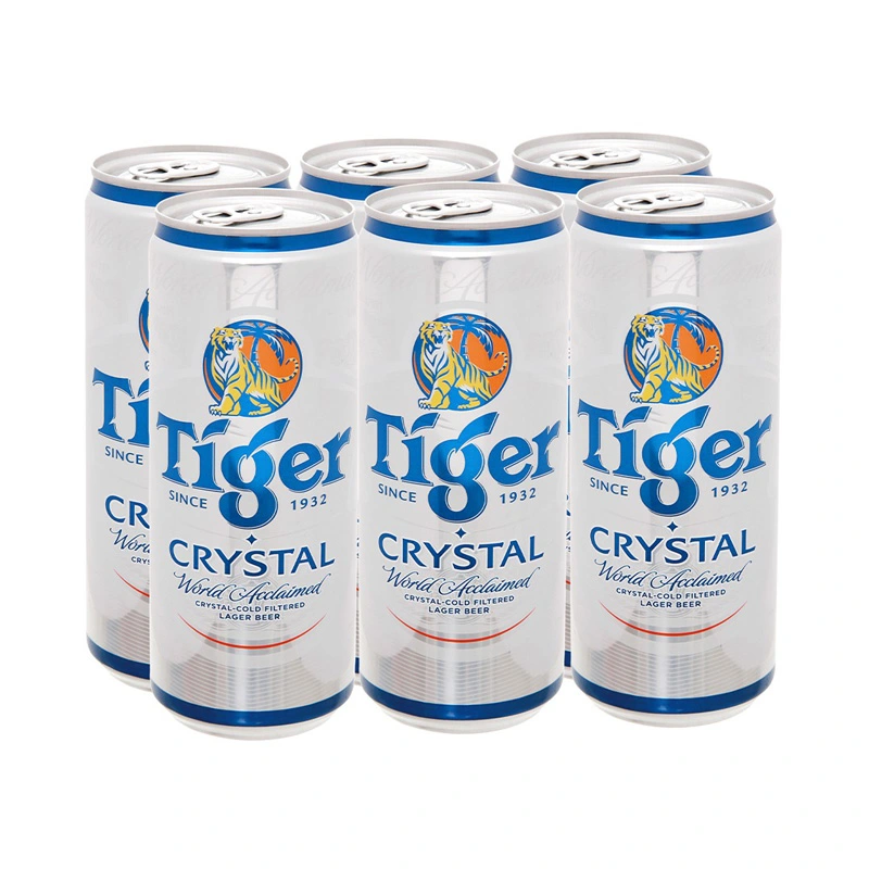 Thùng 24 lon bia Tiger Crystal 330ml/lon / Lốc 6 lon bia Tiger bạc 330ml