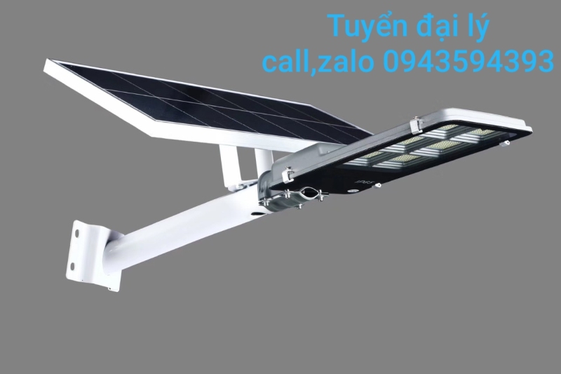 Đèn đường pha bàn chải năng lượng mặt trời 300W
