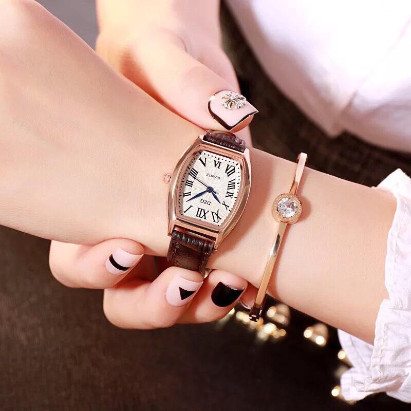 Đồng hồ nữ dzg vuông thời trang thanh lịch _ siêu xinh