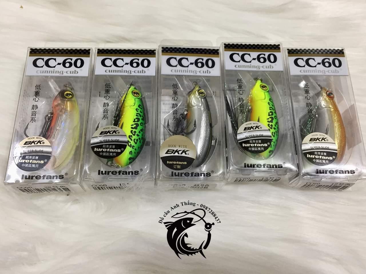 Mồi cá giả, mồi Lure CC60 lưỡi BKK