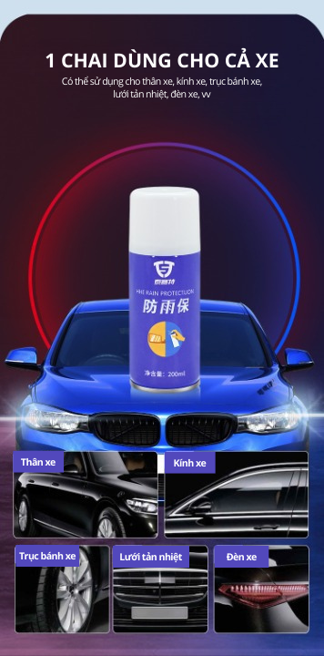 Bình xịt kính xe ô tô chống thấm nước