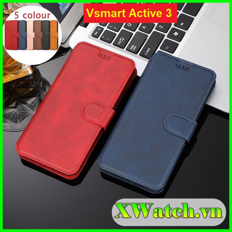 Bao da Vsmart Active 3 Active 1 Active 1+ có khe đựng thẻ tiện ích