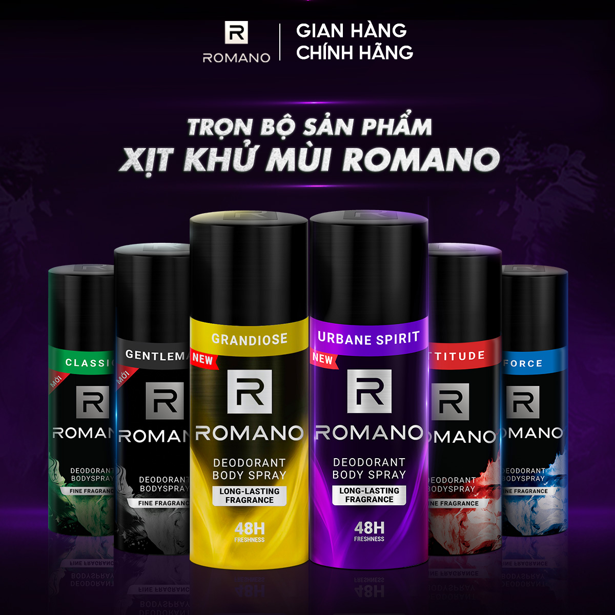 Xịt khử mùi Romano URBANE SPIRIT 150ML