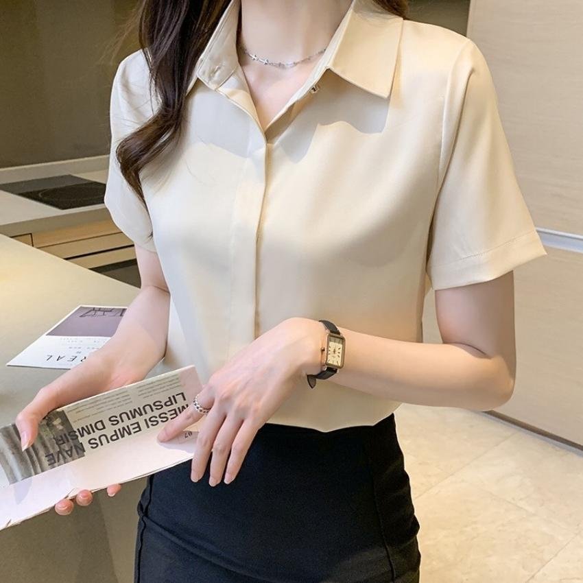 ÁO SƠ MI NỮ CÔNG SỞ NGẮN TAY KIỂU ĐẸP HÀN QUỐC THỜI TRANG PONIVALAZA THANH LỊCH