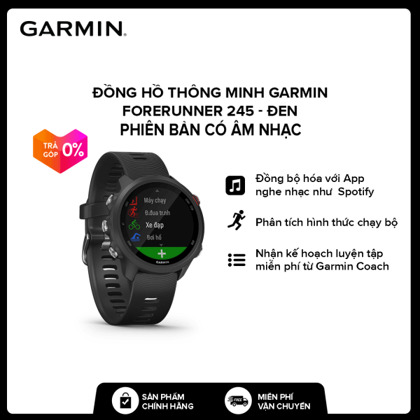 Đồng hồ thông minh Garmin Forerunner 245 Music Phiên bản có âm nhạc, GPS, Wi-Fi