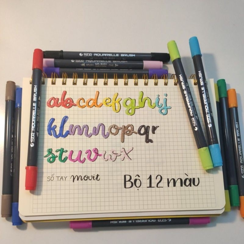 Bộ bút màu Sta Metallic 2 ngòi (ngòi brush và ngòi lông)