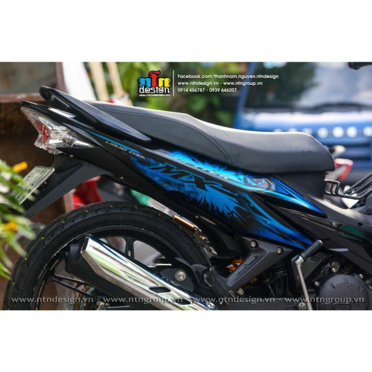 Tem rời mẫu jupiter mx cho exciter 135 xanh đen