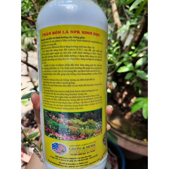 Phân bón lá HUMER H1 Humic Acid Soil Builder 322 chai 1 lít