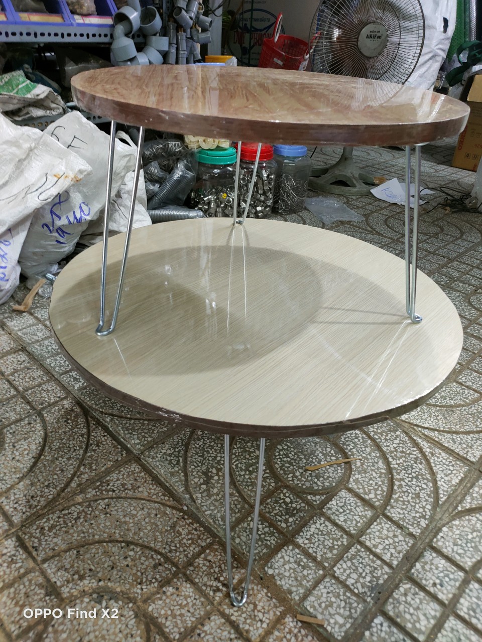 [HCM]Bàn xếp học sinh tròn mặt vân gỗ