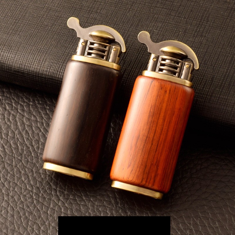 Máy Lửa Xăng Đá Vỏ Gỗ Cỡ Trung - Bật Lửa Hộp Quẹt Độc Lạ Đẹp (may lua xang da vo go co trung - bat lua hop quet doc la dep)