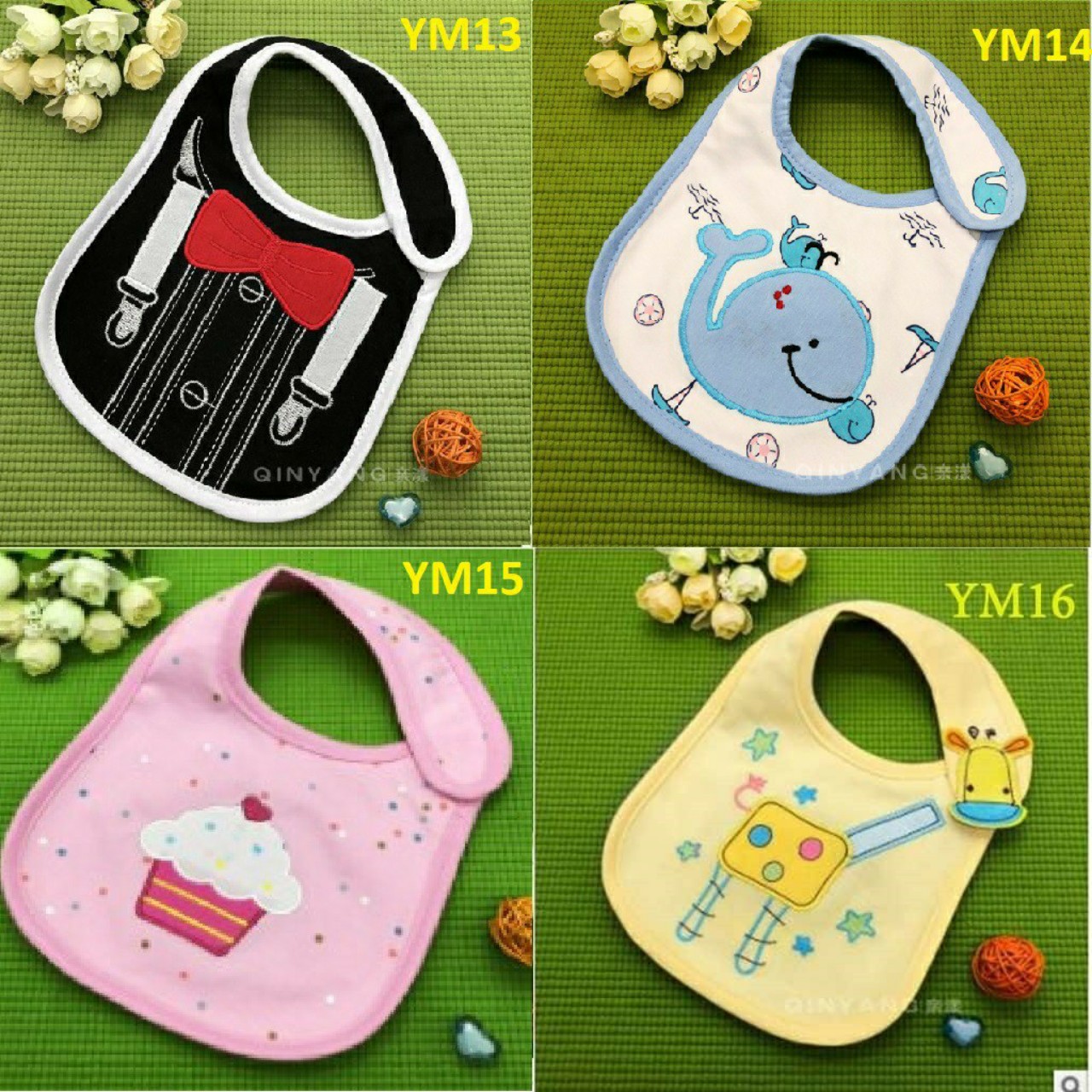 Yếm ăn dặm cotton cho bé