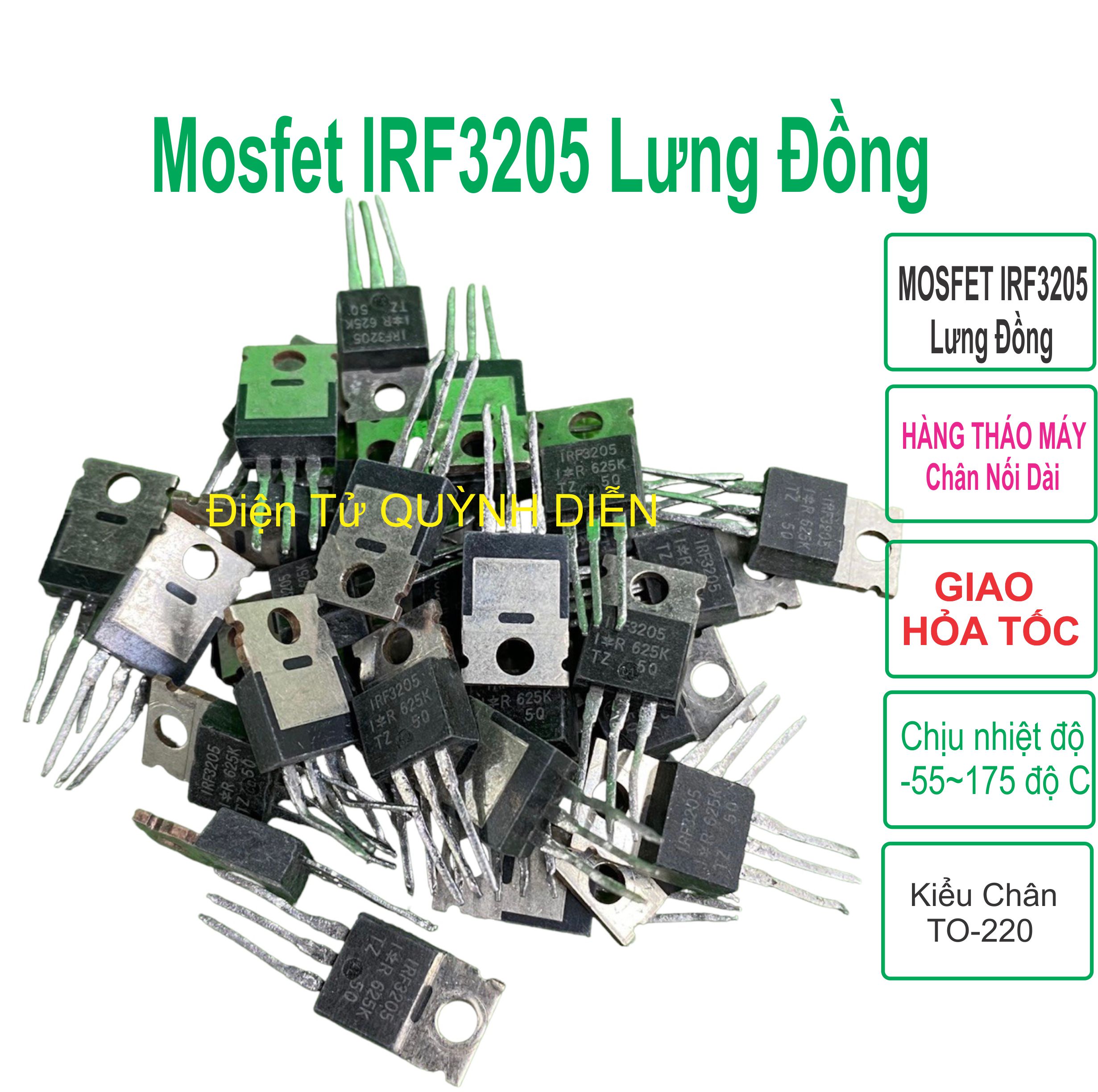 Combo 10 Con Mosfet IRF3205 chính hãng IR International Rectifier 55V 110A " hàng tháo máy lưng đồng"