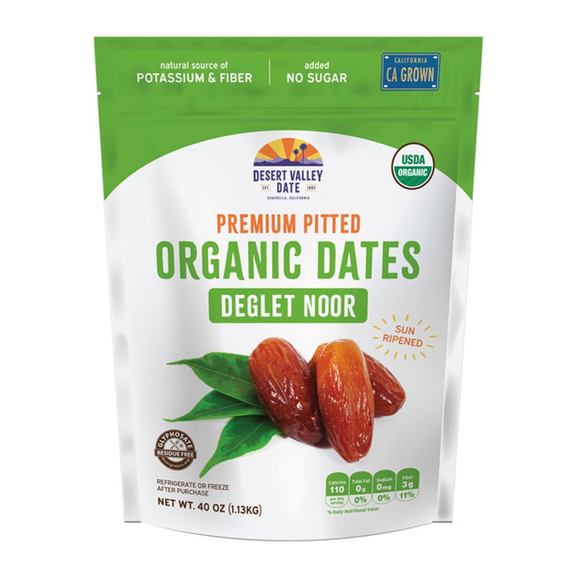 Organic Deglet Noor Dates Desert Valley 40 oz.
