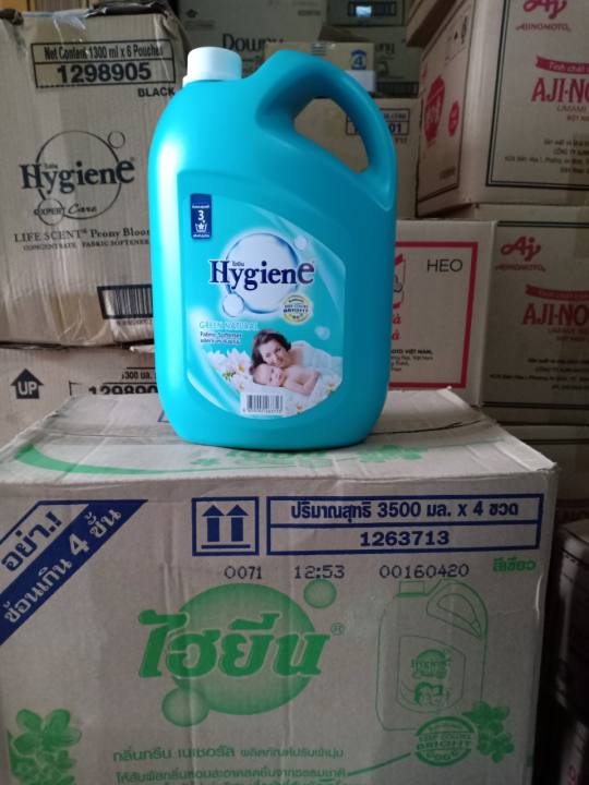 [HCM]Nước Xả Mềm Vải HYGIENE Can 3500ML Thái Lan (Xanh Ngọc)