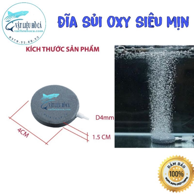 [Mã PET20K giảm 20K đơn 250K] Đĩa sủi oxy siêu mịn, đĩa sủi đá 4cm