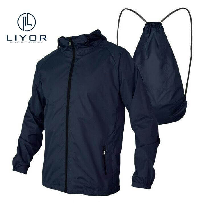 Áo khoác nam LIYORSHOP áo khoát gió 2 trong 1 vải dù chống nước đi mưa chống nắng tiện dụng và đơn giản  TAKD332