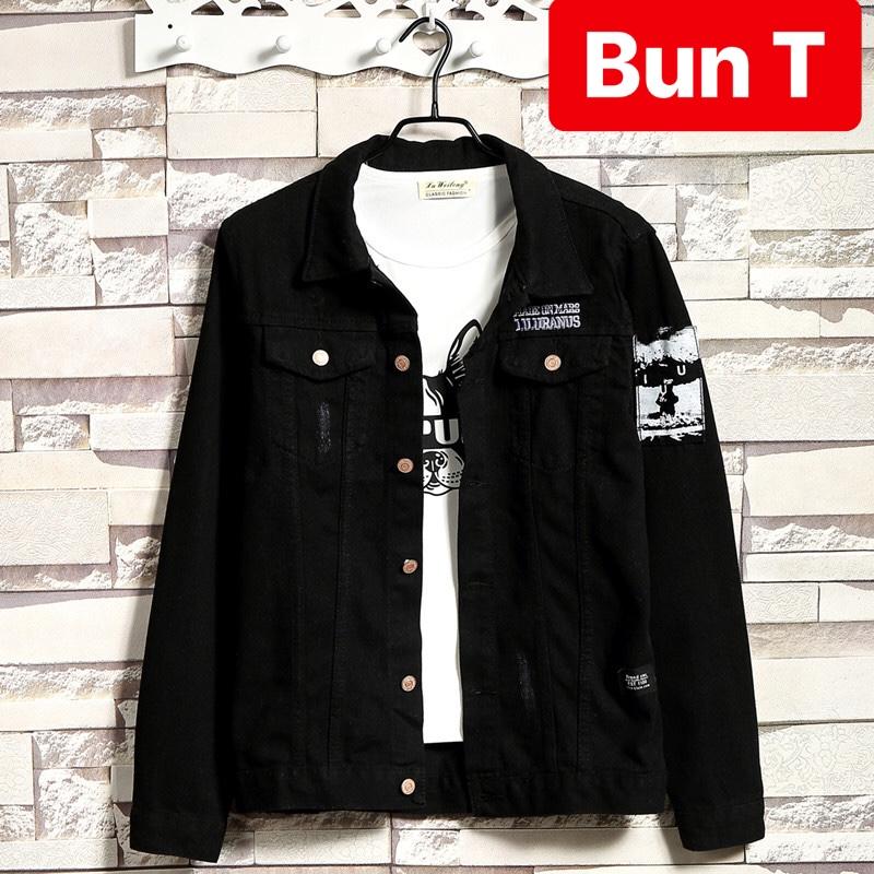 ÁO KHOÁC JEAN NAM CHẤT BÒ ĐEN THÊU TAY HOT BOY HÀN QUỐC SÀNH ĐIỆU T&T-99 CAO CẤP - TRANG BUN FASHION