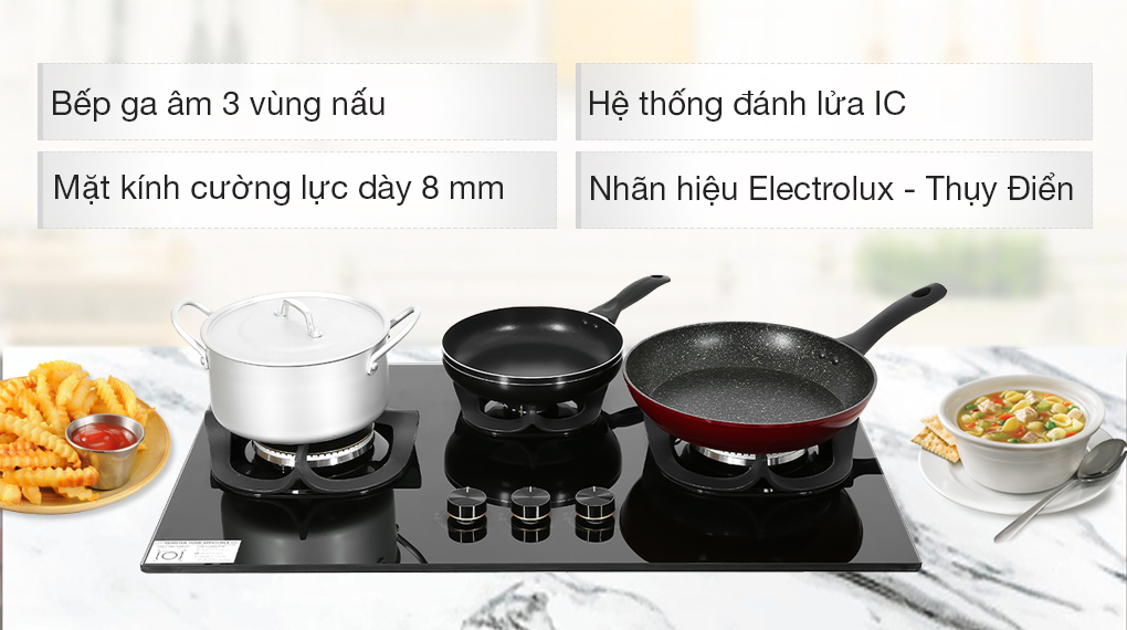 Bếp ga âm Electrolux EHG8321BC (Miễn phí giao tại HCM-ngoài tỉnh liên hệ shop)