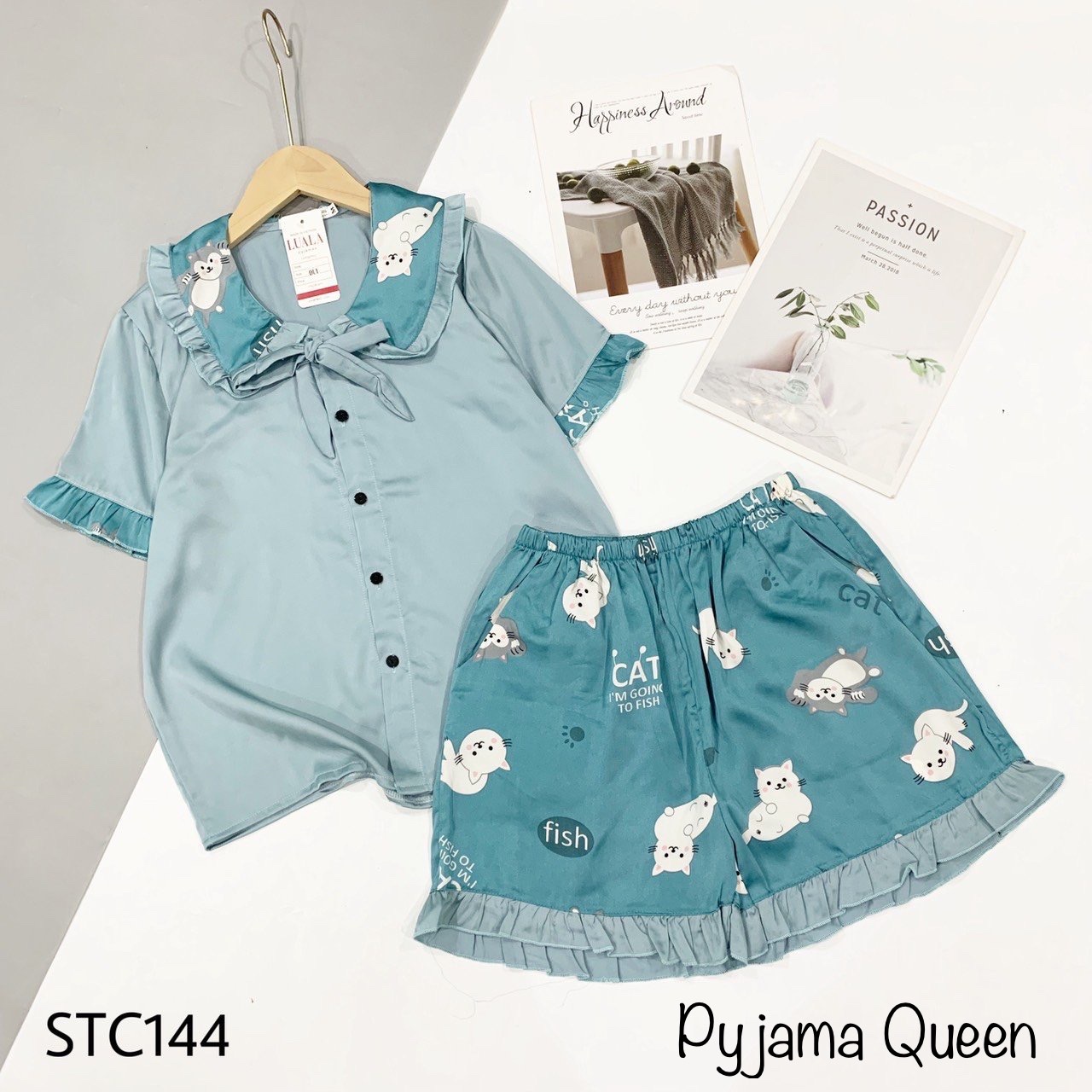 [Freeship] Đồ bộ nữ mặc nhà, set đồ ngủ lụa latin, mango cao cấp Pyjamas nữ cộc đùi, Pyjama Queen, chất lụa mềm mại, êm ái
