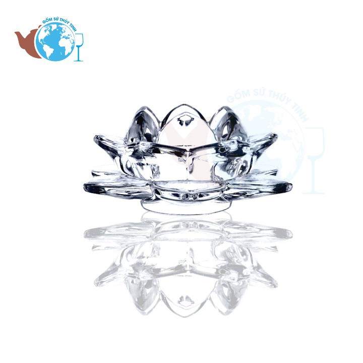 Đế nến/ Chân nến thủy tinh hoa sen nhỏ
