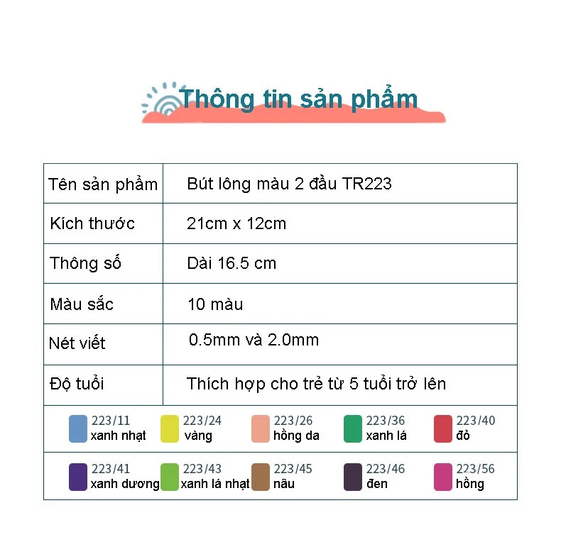 Bút lông màu 2 đầu STABILO Trio 2 in 1