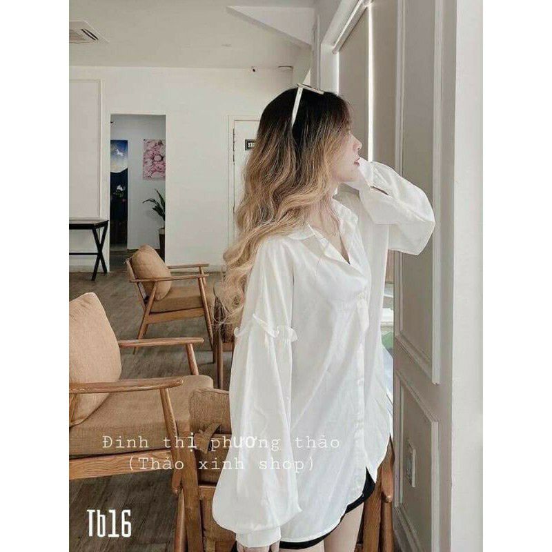 [HCM]Áo sơ mi tay phồng siêu hot