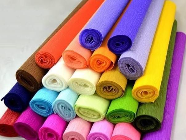 [HCM]Giấy nhún làm hoa giấy đủ màu : 15k /cuộn