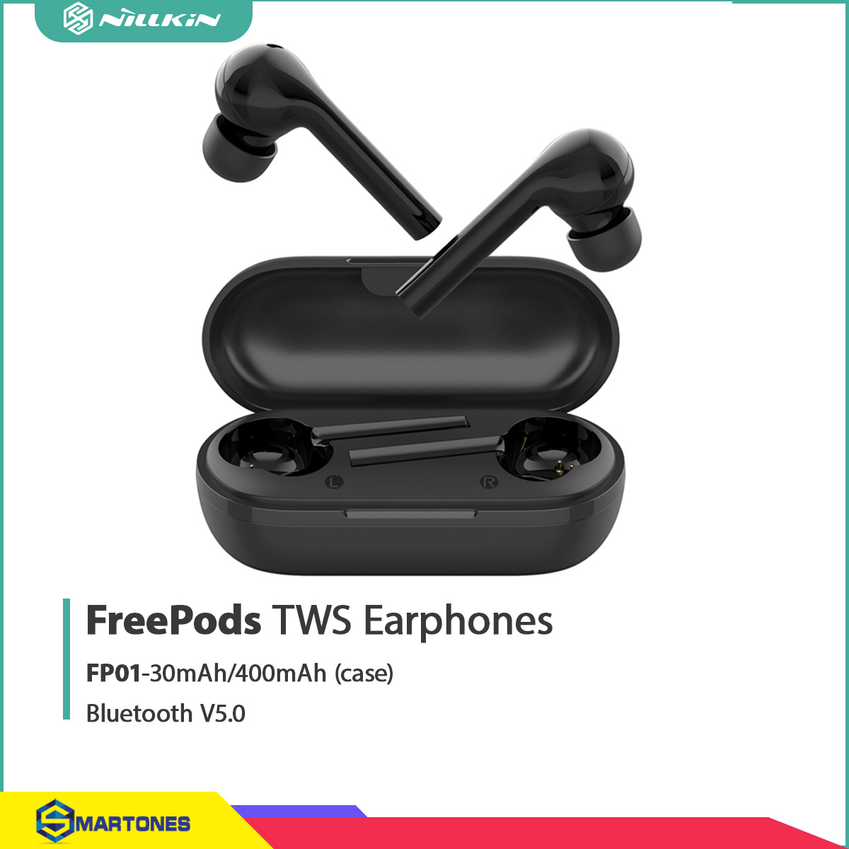 Tai nghe không dây Nillkin FreePods TWS Bluetooth 5.0 chống nước tiêu chuẩn IPX5