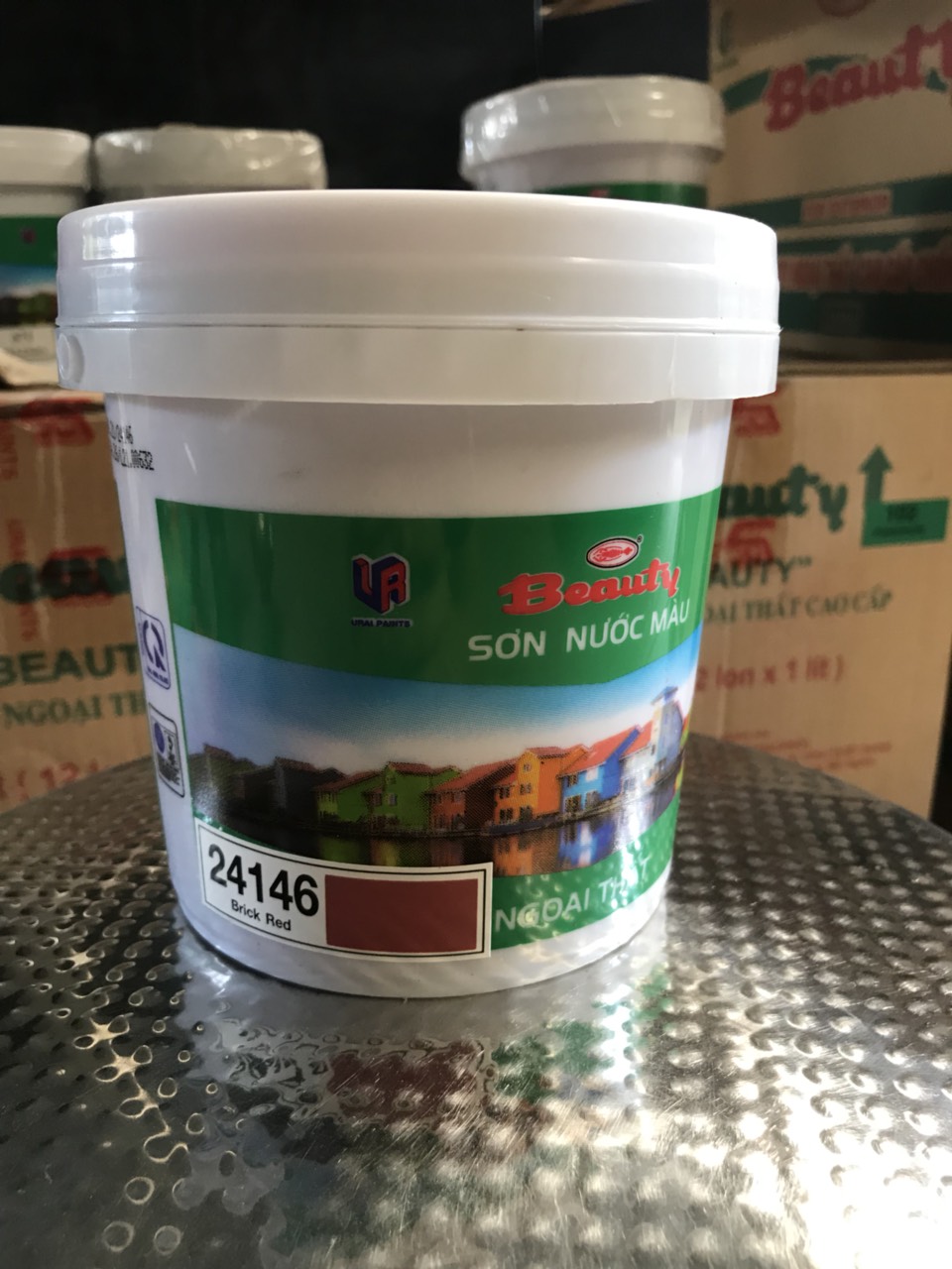 Sơn nước màu ATM (đỏ gụ) 1L