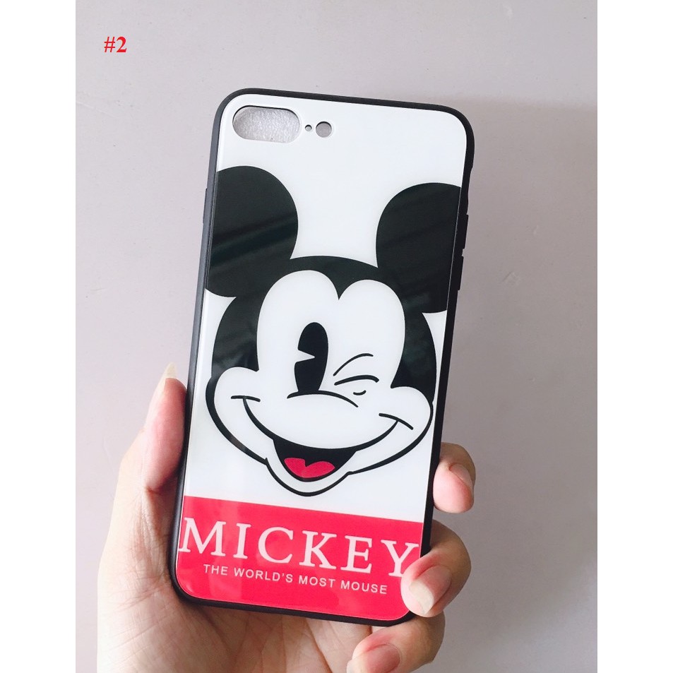 IPHONE 7PLUS/8PLUS ỐP LƯNG MẶT KÍNH HÌNH MICKEY ĐÁNG YÊU