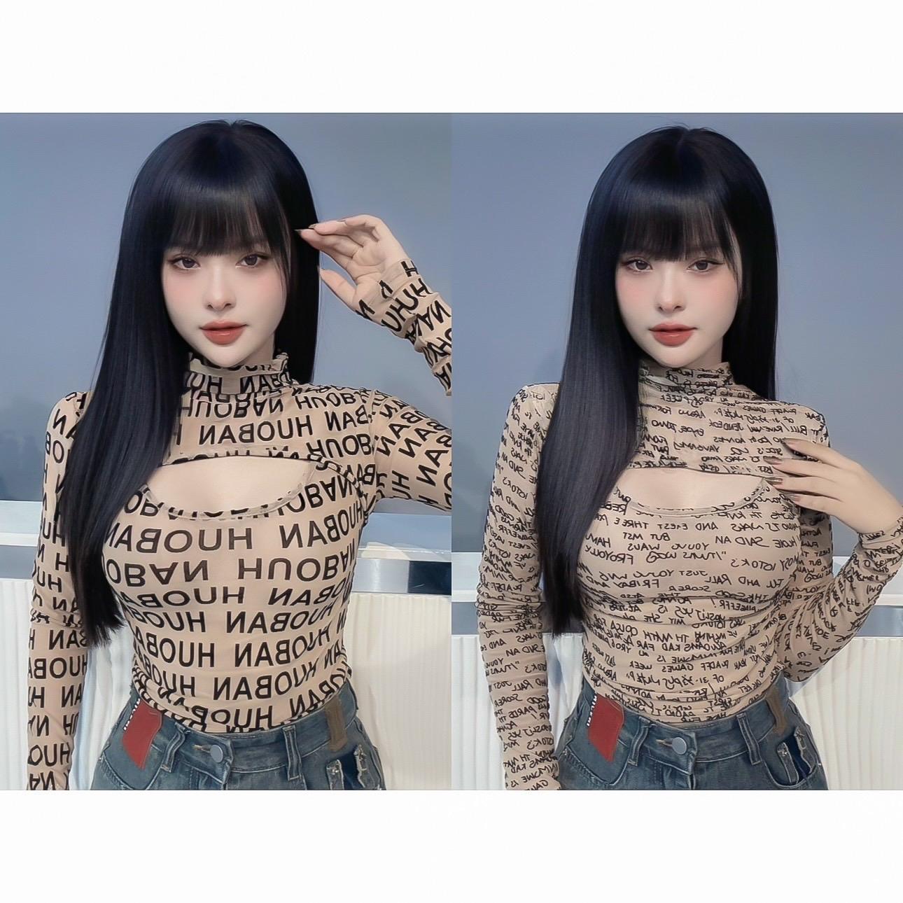 Ao thun lưới chữ be khoét vòng 1 - a110