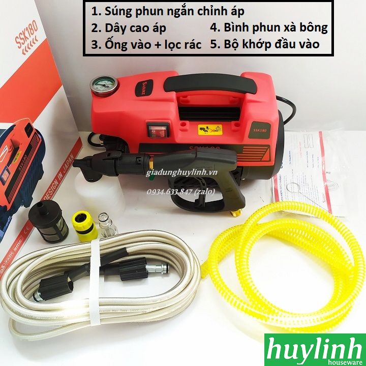 [HCM]Máy xịt rửa xe Sasuke SSK180 - 1800W