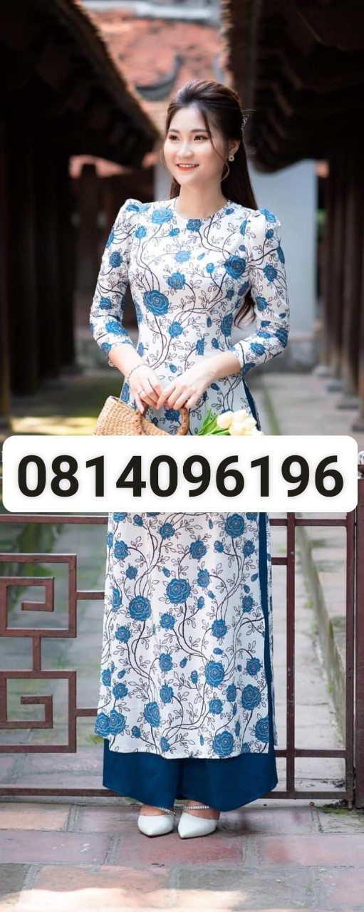 ÁO DÀI HOA TAY PHỒNG