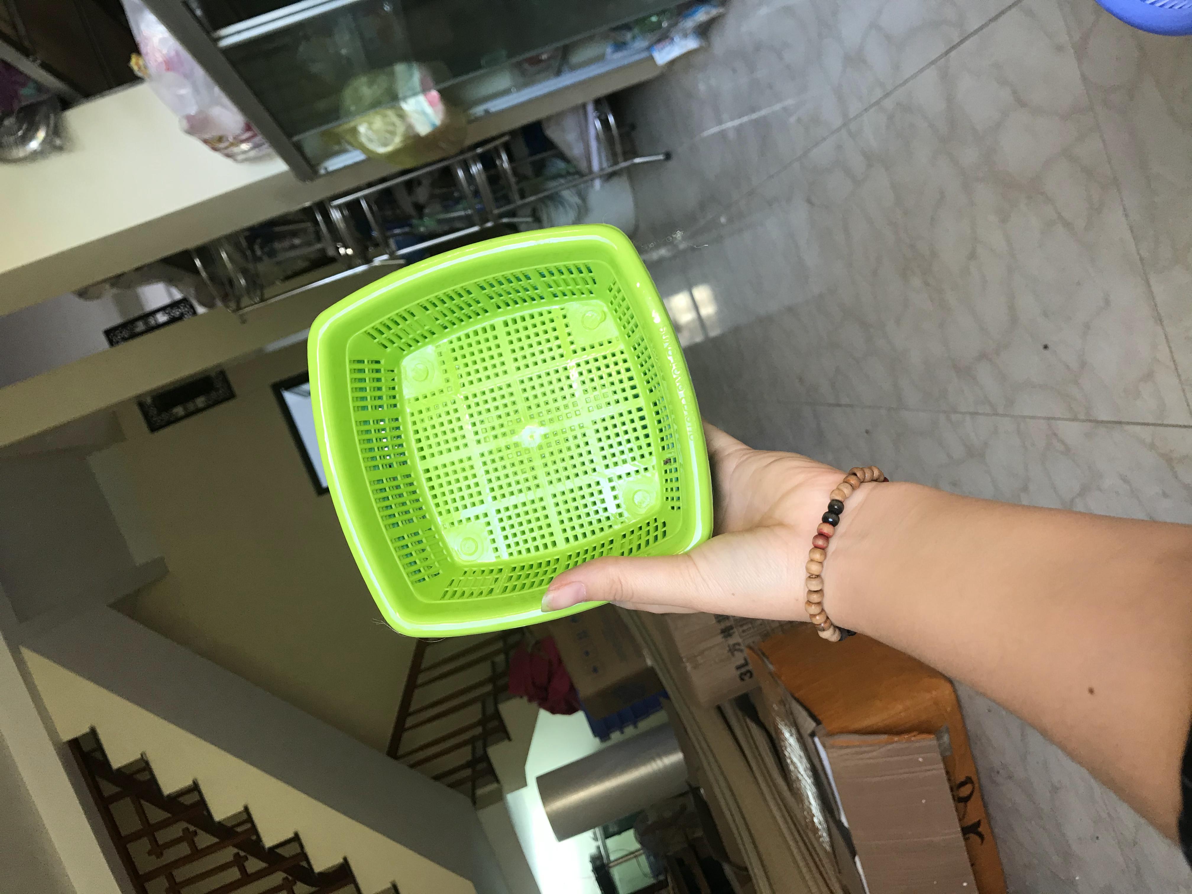 combo 2 Rổ để rau sống tròn và vuông