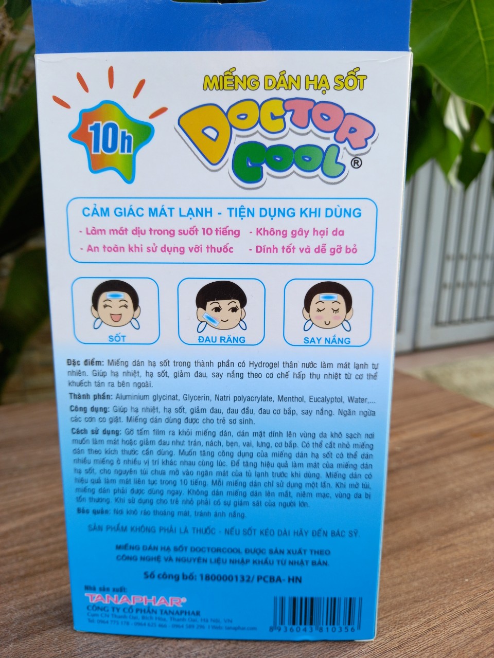 HỘP 6 Miếng dán hạ sốt DOCTOR COOL-Japan Technology