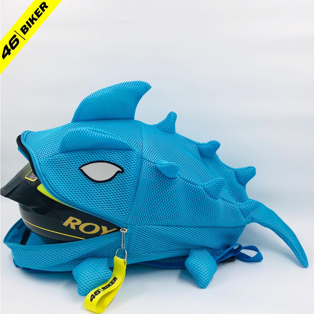 Balo rồng nhung,Balo khủng long lưới màu xanh biển