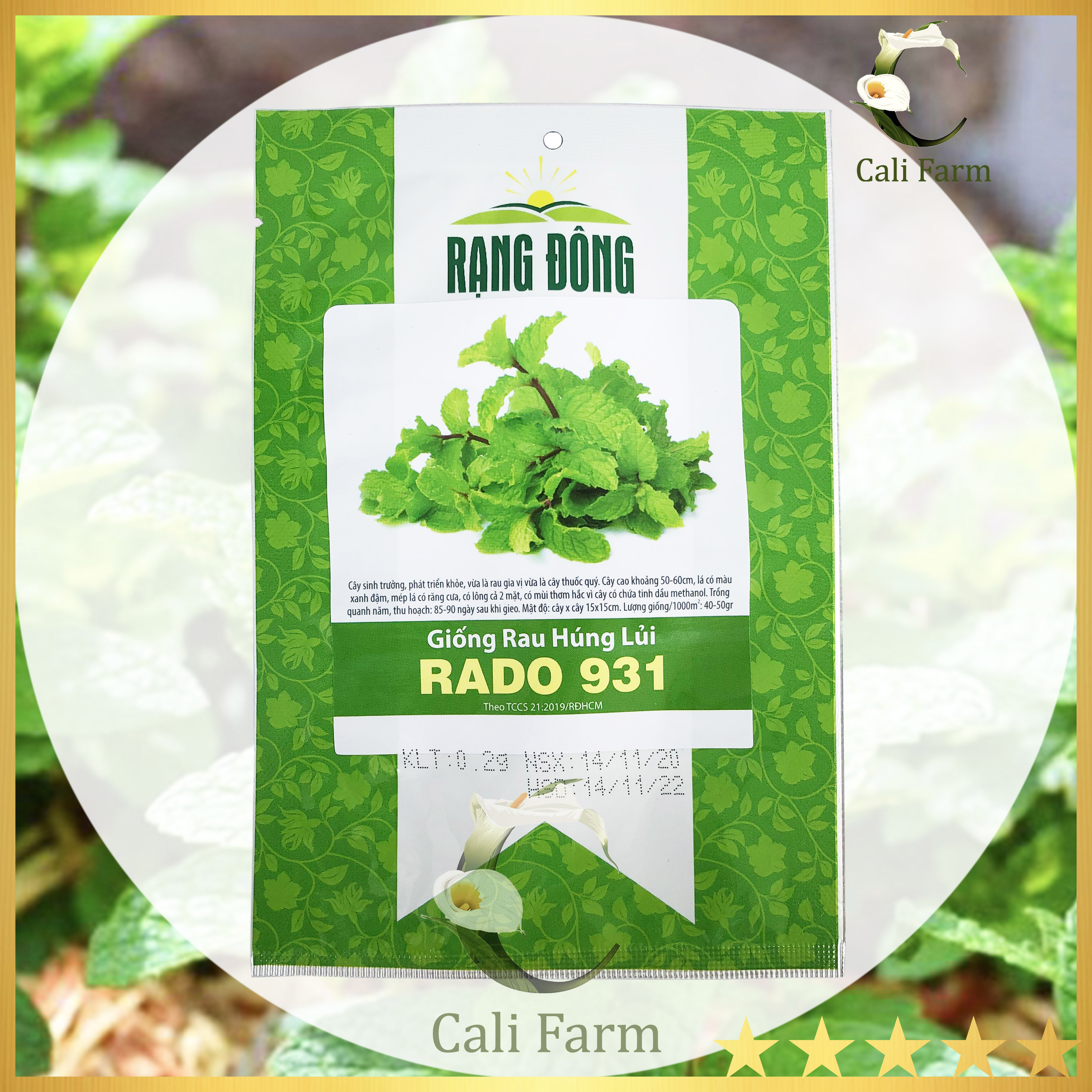 Hạt Giống Rau Húng Lủi ( Bạc Hà Âu) Rado 931