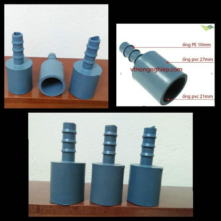 cút nối ống nước 21-27- đuôi 10, 12 ly