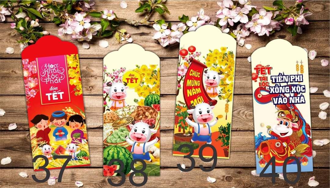 Combo 20 bao lì xì tết 2022 trộn nhiều mẫu