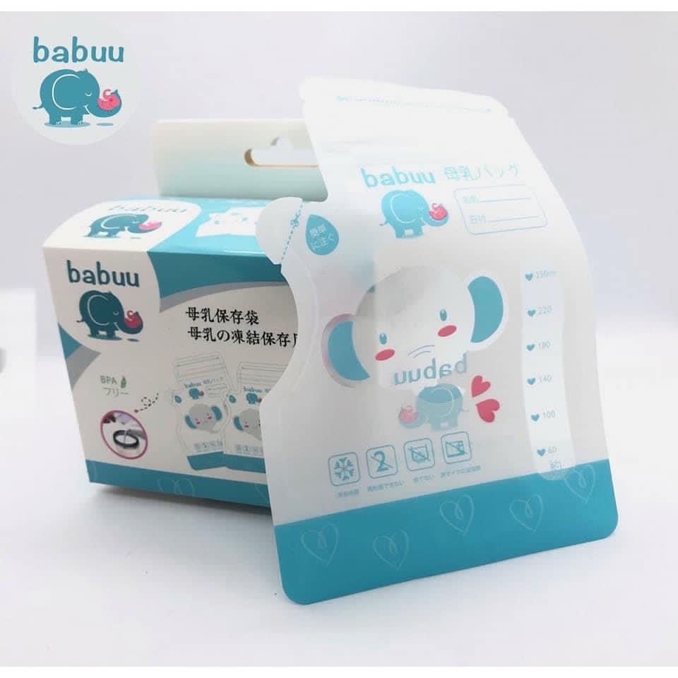 Túi trữ sữa Babuu 250ml hộp 50c