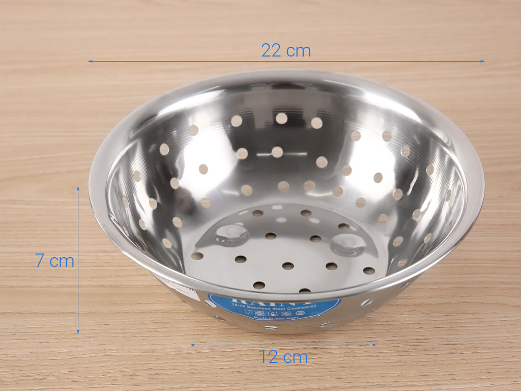 Rổ lưới inox tròn, rổ inox rainy , hàng chính hãng rainy cao cấp,tại vinemart sg, dùng để rửa rau, trái cây, thực phẩm xuất xứ việt nam, đủ kích thước.