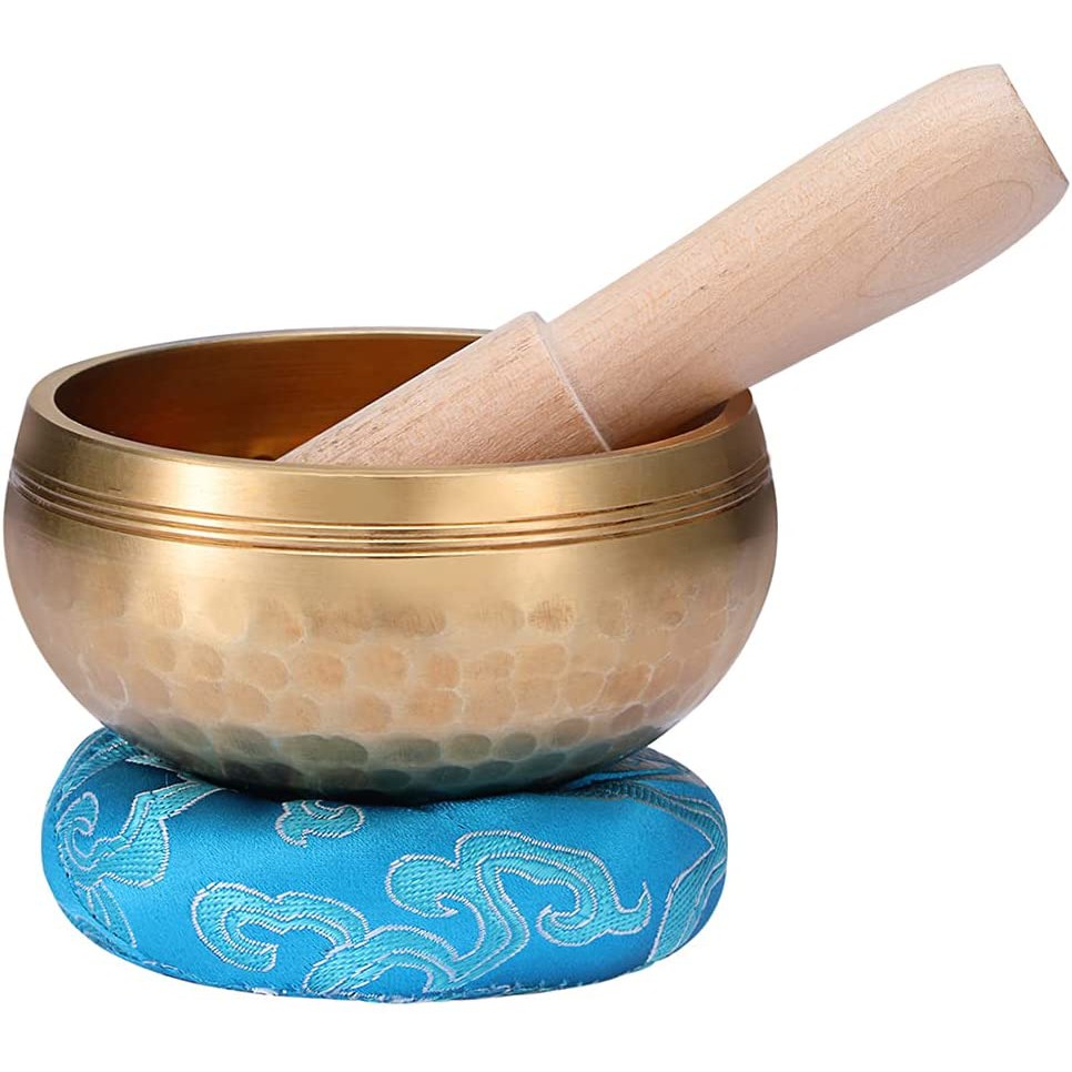 Nepal Tibetan rotating bowl Bell brass, percussion tree and base-relaxing copper singing Bell, soothing backing