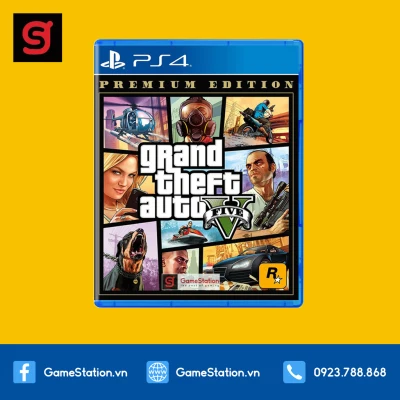 Đĩa Game PS4: Grand Theft Auto V Premium Edition (GTA 5) - hệ Asia